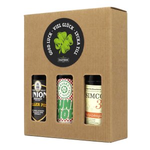 Silvester Geschenk "Viel Glück" 3x0,33l