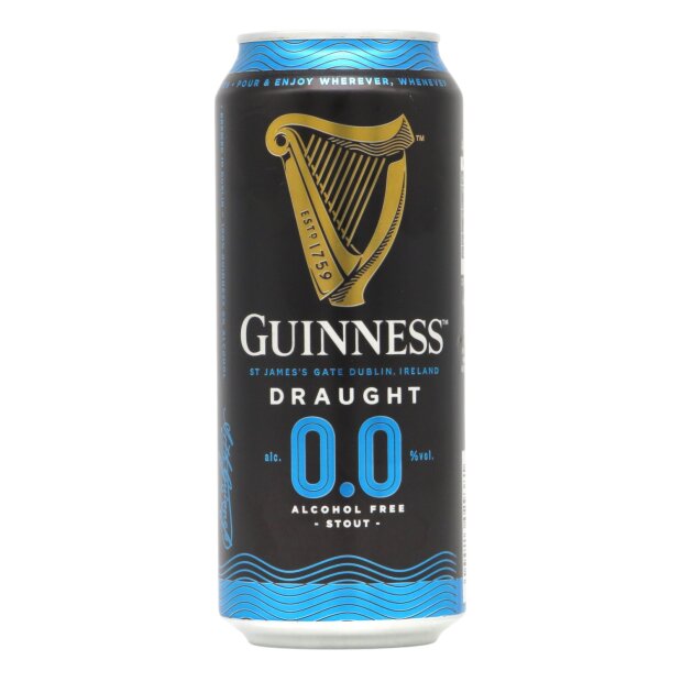 Guinness Draught Stout 0,0% Alkoholfrei 0,44l
