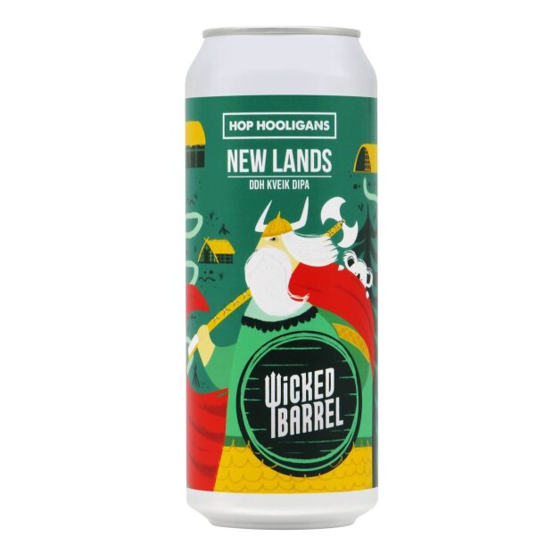Hop Hooligans/Wicked Barrel New Lands DDH Kveik Double IPA 0,5l