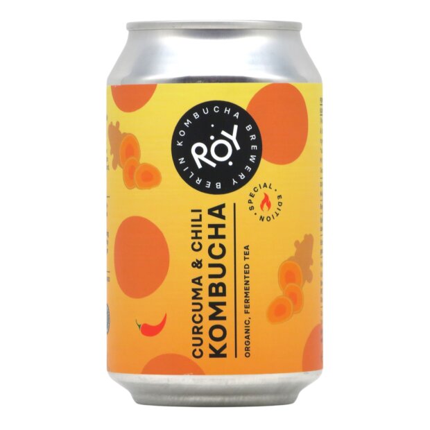 ROY Curcuma & Chili Kombucha BIO Organic, Fermented Tea 0,33l