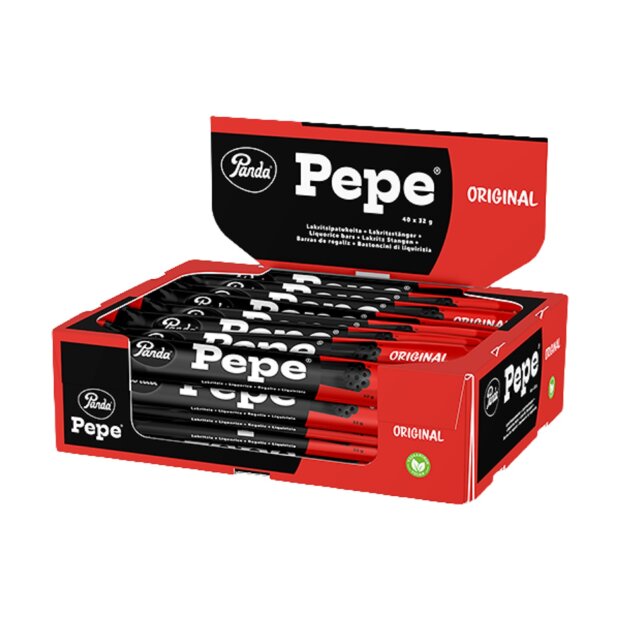 Panda Pepe Original Liquorice Bar 40x32g
