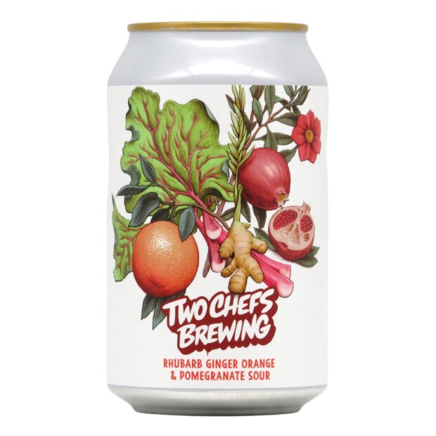 Two Chefs Brewing Bright Blast Rhubarb, Ginger, Orange & Pomegranate Sour 0,33l