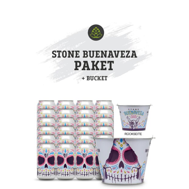 Stone Buenaveza Salt & Lime Lager Paket 24x0,355l + Bucket-Eimer