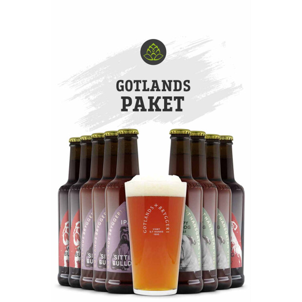 Gotlands Bryggeri Paket mit Glas